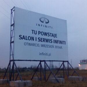 Konstrukcja reklamowa 8 x 6 m.