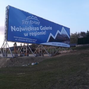 Konstrukcja reklamowa 20 x 6 m.